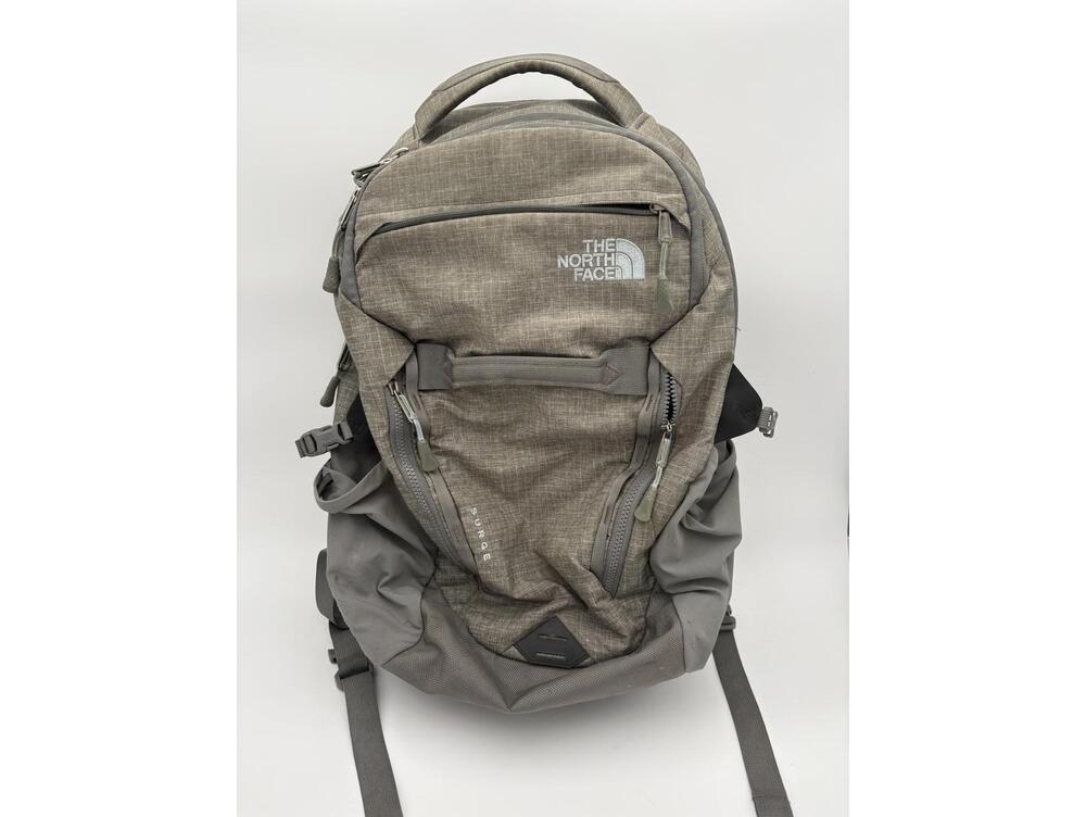 The North Face Surge Backpack Multipocket Flexvent Daypack Durable Gray Backpack